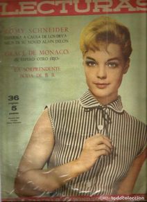 Coleccionismo de revistas: LECTURAS 454 : ROMY SCHNEIDER (ENFERMA A CAUSA DE LOS DEVANEOS DE SU NOVIO ALAIN DELON )